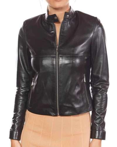 Cafe Classic Women's 100% Lambskin Leather Jacket